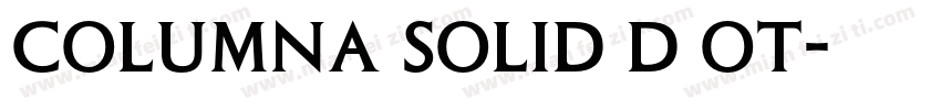 Columna Solid D OT字体转换